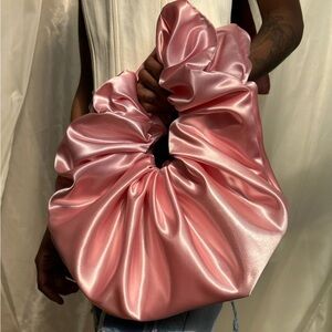 Room Shop “Bounce Baguette” Pink Scrunchie Handbag